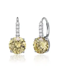 Классические элегантные серьги-корзинки с подвесками Rachel Glauber, yellow