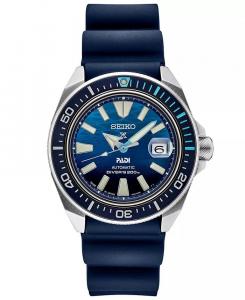 Мужские автоматические часы Prospex PADI Special Edition с синим силиконовым ремешком, 45 мм Seiko, синий