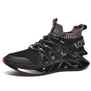 BAKE Амортизирующие кроссовки мужские низкие повседневные с противоскользящими и износостойкими свойствами черные, цвет Black