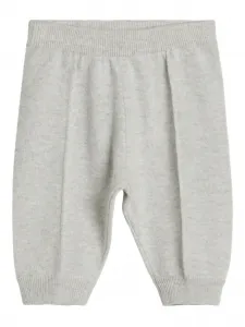 Кашемировые брюки Bernie Baby в рубчик Brunello Cucinelli Kids, серый