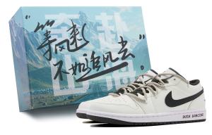 Кроссовки мужские Air 1 Low Cushioned Slip-Resistant Breathable Low-Top Vintage баскетбольные черно-белые Jordan, Custom