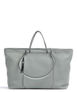 Круглый шопер 15″ из мелкозернистой яловой кожи. Piquadro, зеленый