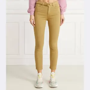 Узкие брюки Susan с поясом джинсовая ткань Pinko, оранжевый