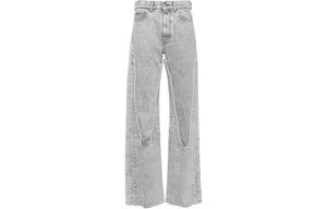 Джинсы прямого кроя snap off Y/Project, серый