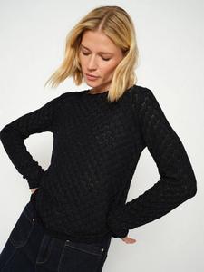 Топ с блестящим краем в виде ракушки MOS MOSH, Salute Navy