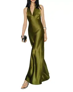 Шелковое платье Даниэлы Reformation, зеленый