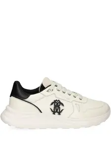 Кроссовки с аппликацией Mirror Snake Roberto Cavalli, белый