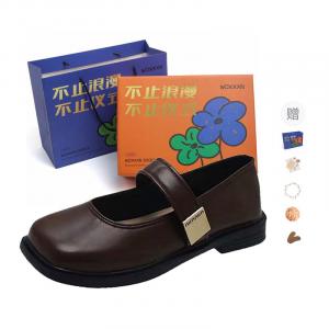 WOXXXN Мэри Джейн туфли женские экрю/коричневые - коричневый [подарочный набор]+подарок, цвет Brown [Gift Box Set]+Giveaway