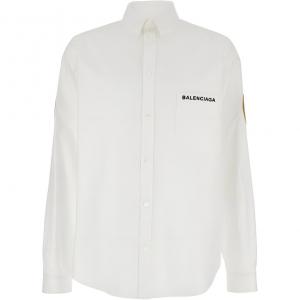 Balenciaga Рубашка Logo Embroidered Long Sleeved Shirt