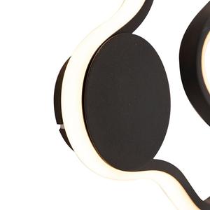 QAZQA - Современный настенный светильник, черный со светодиодом - Plomp I гостиная I спальня - алюминий органический - I (несменный) LED