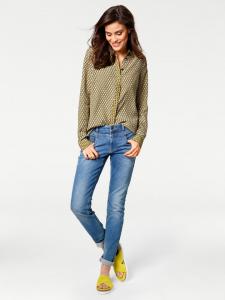 Блузка-рубашка желто-серого цвета Heine