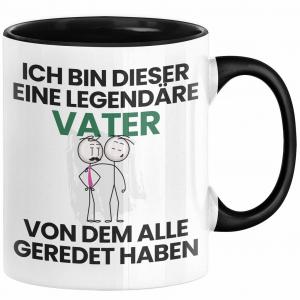 Подарочная кружка для отца. Забавная идея подарка на день рождения для отца. Я этот легендарный отец. Все говорили о кофейной кружке (черная) Trendation, черный