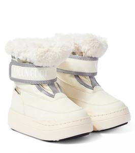 Детские зимние ботинки Junior Park Strap с отделкой из искусственного меха Moon Boot Kids, кремовый