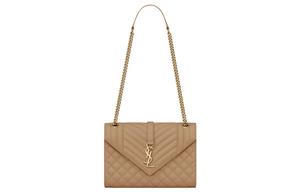 Кожаный конверт с тиснением, сумка через плечо, кросс-боди Medium женская taupe SAINT LAURENT