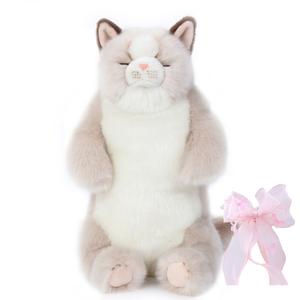 Реалистичная плюшевая кошка лежачая игрушка компаньон уютная высота 50CM CU MATE C