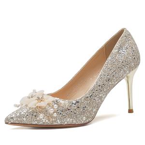 Женские туфли на тонком каблуке и высоком каблуке WEISHIBANGWEI, Champagne