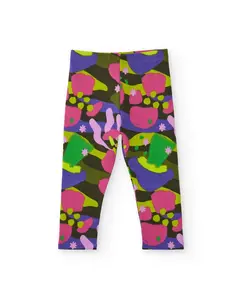 Многоцветные леггинсы для девочки с абстрактным принтом в ярких тонах Tuc tuc