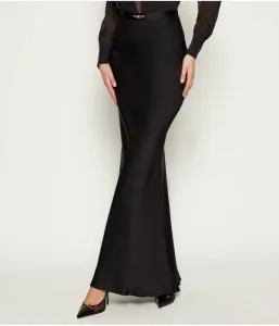 Атласная юбка Elisabetta Franchi, черный