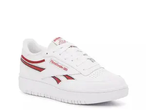 Кроссовки Reebok Club C Double — женские, белые/красные