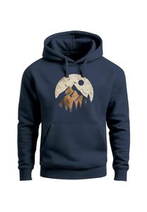 Худи Neverless PRINT AUFDRUCK MOTIV OUTDOOR MOUNTAIN, Navy/Dark Blue