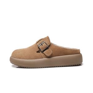 Женские сандалии с закрытым носком и резиновой подошвой, устойчивые к истиранию Bull charm, Brown