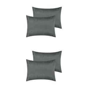 Мягкие и прочные наволочки с бархатной застежкой-конвертом, 4 шт. Unique Bargains, серый