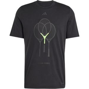 Футболка с принтом AdiClub Tennis 3 Rackets Adidas, черный