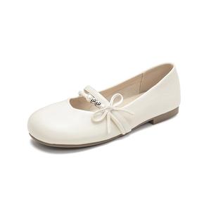 Туфли Мэри Джейн на массивном каблуке для женщин JOSINY, Ecru