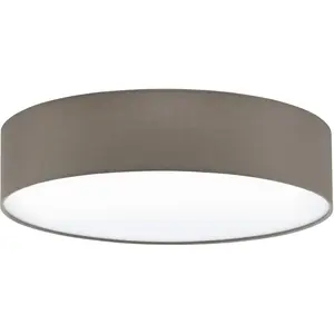 Потолочный светильник PASTERI E27, потолочный светильник из текстиля и пластика, лампа для коридора, E27, Ø 57 см Eglo, серо-коричневый