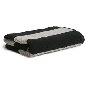 Полотенце Block Streifen с полосками, 100% премиальный хлопок, сделано в Германии Möve, Black-cashmere