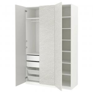 Гардероб PAX/MISTUDDEN IKEA, 150x60x236 см, цвет white/grey patterned
