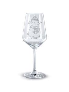 Бокал для вина с изображением поросенка, глинтвейн, без слов, прозрачный Mr. & Mrs. Panda