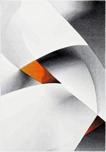 Ковер SAFAVIEH, 275 x 366 см, Hollywood Collection - Grey & Orange, дизайн в стиле Mid-Century Modern, без ворсоотделения и простой в уходе, идеален для помещений с высокой проходимостью в гостиной, спальне (HLW713P)