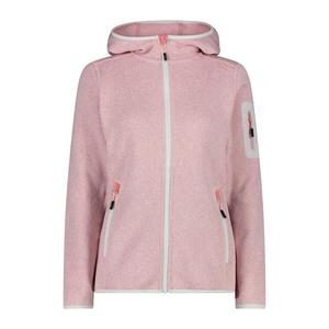 Женская куртка CMP с капюшоном из трикотажного меланжевого цвета 3H19826