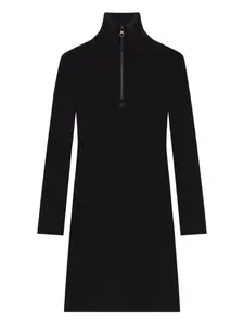 Платье из джерси на молнии Courrèges, черный