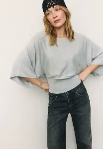 Джемпер с рукавами "летучая мышь" Stradivarius, Light Grey