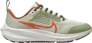 Кроссовки Air Zoom Pegasus 40 GS 'Oil Green Campfire Orange', зеленый