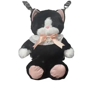 Очаровательный рюкзак Meisheng Crafts с кошкой плюшевая кукла высота 43cm Bitter purchase