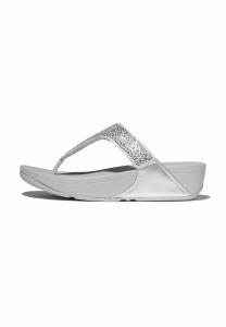 Сандалии с Т-образной застежкой ZEHENTRENNER LULU CRYSTAL-MIX TOE-POST - Pool slides FitFlop, серебряный