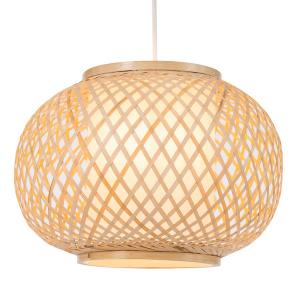 Подвесной светильник Loistaa Himo II, бамбук / тканая ткань - 1-пламень