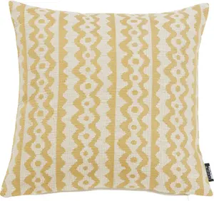 Done. декоративная подушка "Лидия", чехол на подушку из жаккардовой ткани без наполнителя с льняным наполнением, 1 шт 40х60 см, цвет goldfarben + Jaquard-Struktur