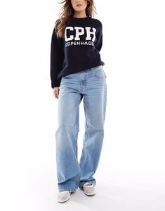 Мешковатые джинсы ASOS DESIGN широкого кроя, светло-синего цвета