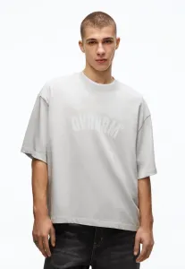 Футболка с принтом Bershka, Light Grey