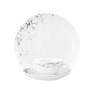 Чайный сервиз Liberty Brace, бело-серый, набор из 18 предметов Seltmann Weiden, белый/серый