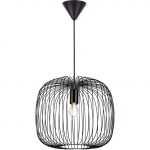 Подвесной светильник Beroni E27 1 шт. Минималистичный и индустриальный дизайн, для светодиодных ламп E27 Nordlux, черный