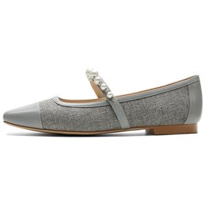 Туфли Мэри Джейн на плоской подошве, высота 1,5 см, женские, светло-серые NINE WEST, Light Gray