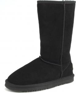 Женские классические зимние сапоги AUSLAND из натуральной замши, водонепроницаемые, Black Tall Boots