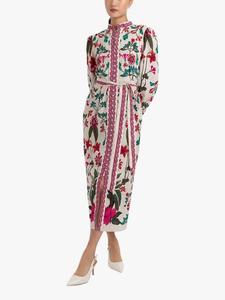 Платье миди Valentina с цветочным принтом Raishma, White