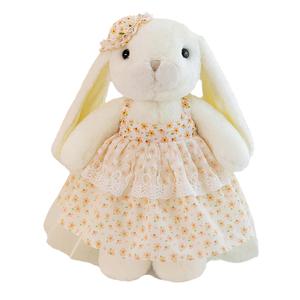 Кролик с длинными ушками, плюшевая игрушка из капока, высота 30см/45см/65см OLOEY, оранжевый