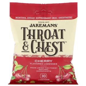 Jakemans Throat & Chest Cherry Flavored 30 Lozenges